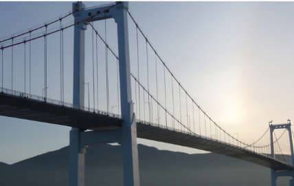 Infrastructure Bridge at Sunset